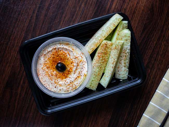 Cucumber with Hummus